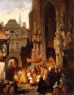 Carl Emil Doepler Fronleichnamsprozession (wikimedia/public domain)