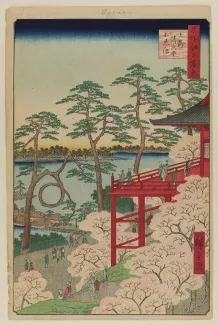 Kiyomizu Hall and Shinobazu Pond at Ueno, No. 11 in One Hundred Famous Views of Edo
