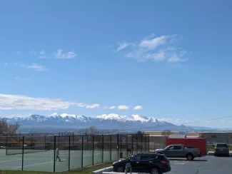 ソルトレイクシティからは山が見える
