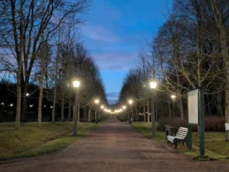 夜明け前のカドリオルグ公園