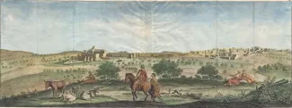 A rare 1698 view of Bethlehem by Dutch artist Cornelius de Bruijin.