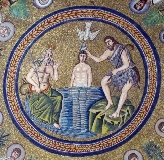 Arian Baptistry, Ravenna, 6th-century mosaic